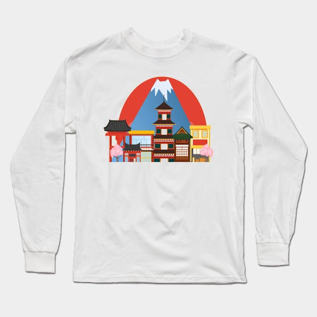 once upon a time in japan Long Sleeve T-Shirt by atasistudio